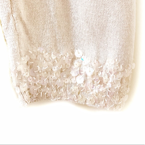 Club Monaco Silk & Cotton Blend Sequin Cartigan - Picture 4 of 6